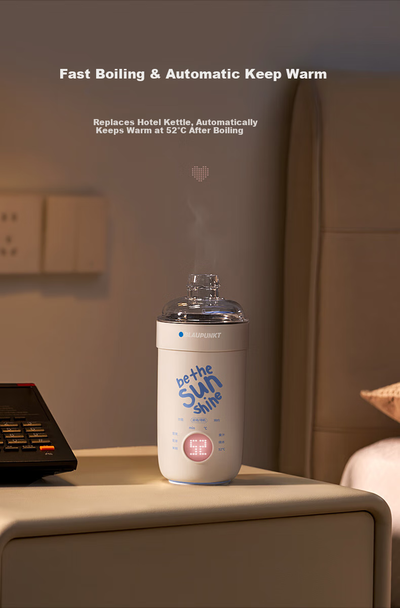 BLAUPUNKT Soy Milk Maker, Home Mini Blender, Fully Automatic, No Cooking Required, Small Portable Soy Milk Machine, Single Serving, Auto-Warming Juicer Cup, Direct Drinking MJ01 16