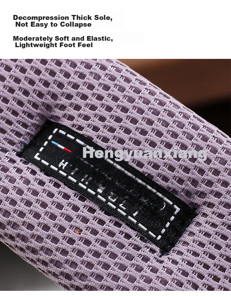 Hengyuanxiang Breathable Mesh Sandals for Couples with Cowhide Soles, Non-Slip Open-Toe Home Slippers for Men And Women, Summer, White, Size 40-41 10