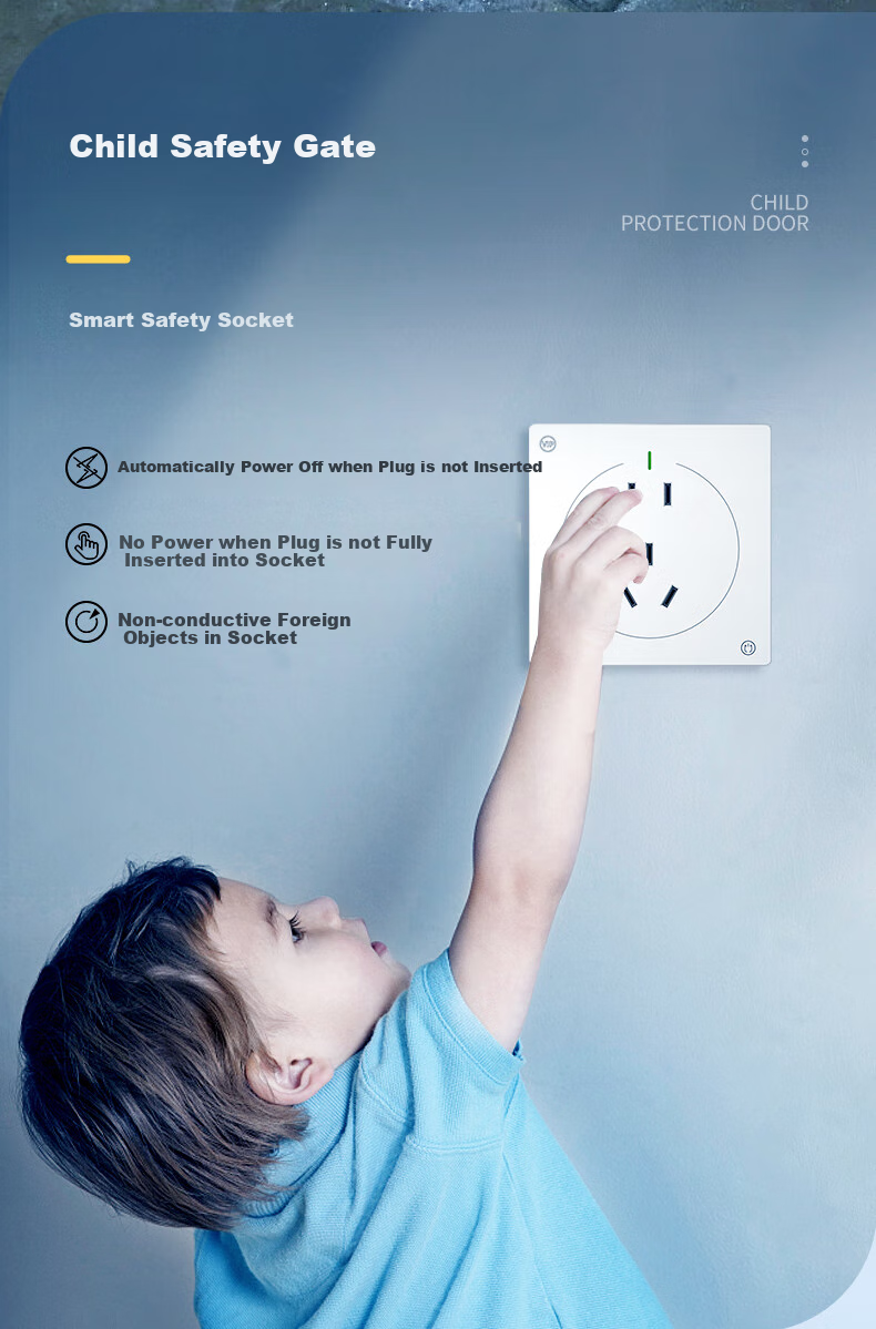 Absolute Electric Waterproof Socket Panel 86 Type Surface and Flush Mounted 10A Five-Hole Socket Spray and Steam Resistant IP54/55 Dual Certified Eagle Gray 4