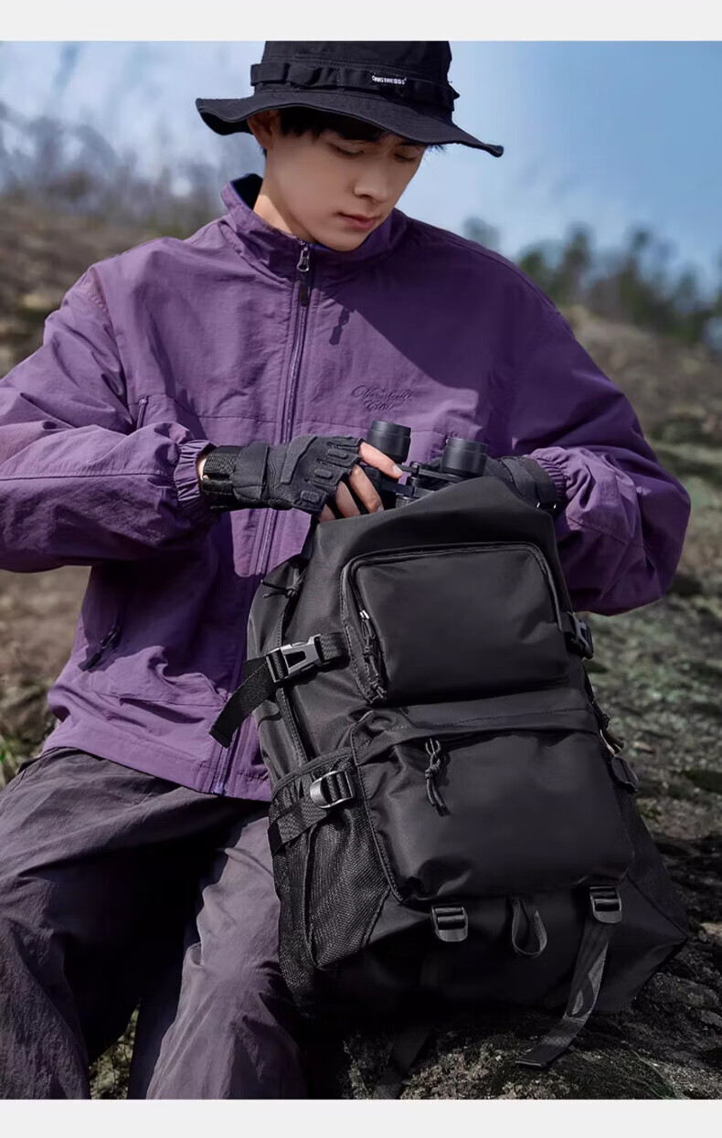 Huili Backpack for Men, Trendy Casual Large Capacity Travel Bag, Business Laptop Bag, High School Casual College Student Bookbag 7