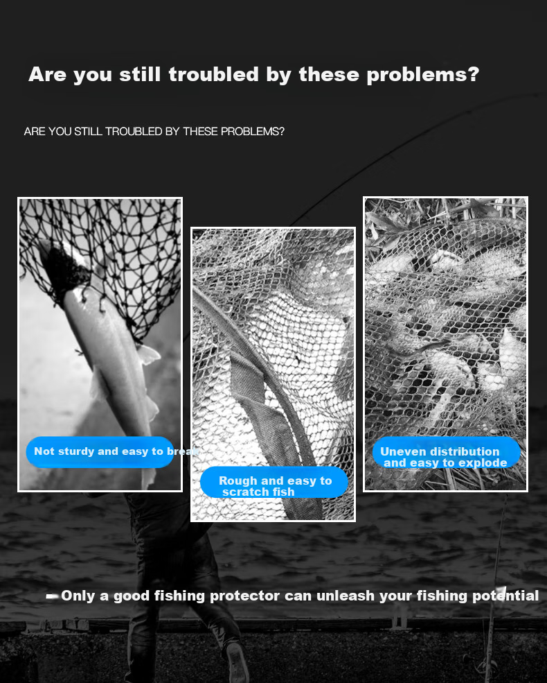 Xionghuo Fishing Net, Anti-Snagging, Quick-Drying, Thickened Mesh Bag, 30cm*1.7m, Fish Storage Bag, Wear-Resistant Fishing Bag, Fishing Tackle Accessories 3