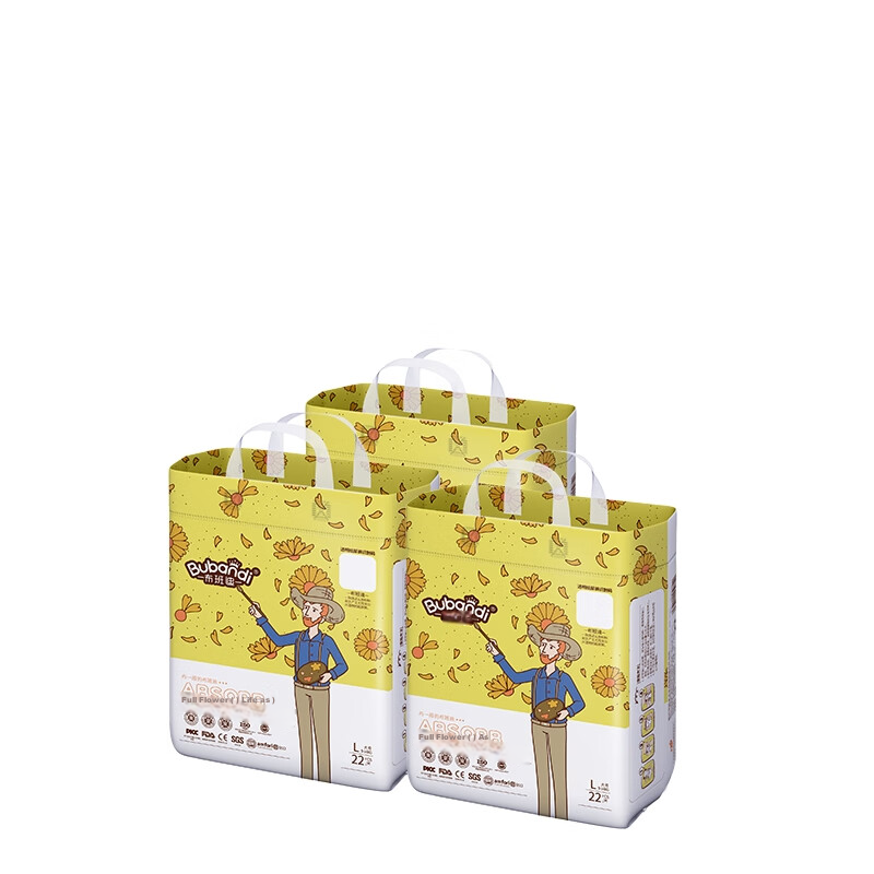 Bubandi [Transparent Traceability] Diaper Pants, L Size, 66 Pieces, Baby Diapers, Summer Ultra-Thin Breathable Nappies