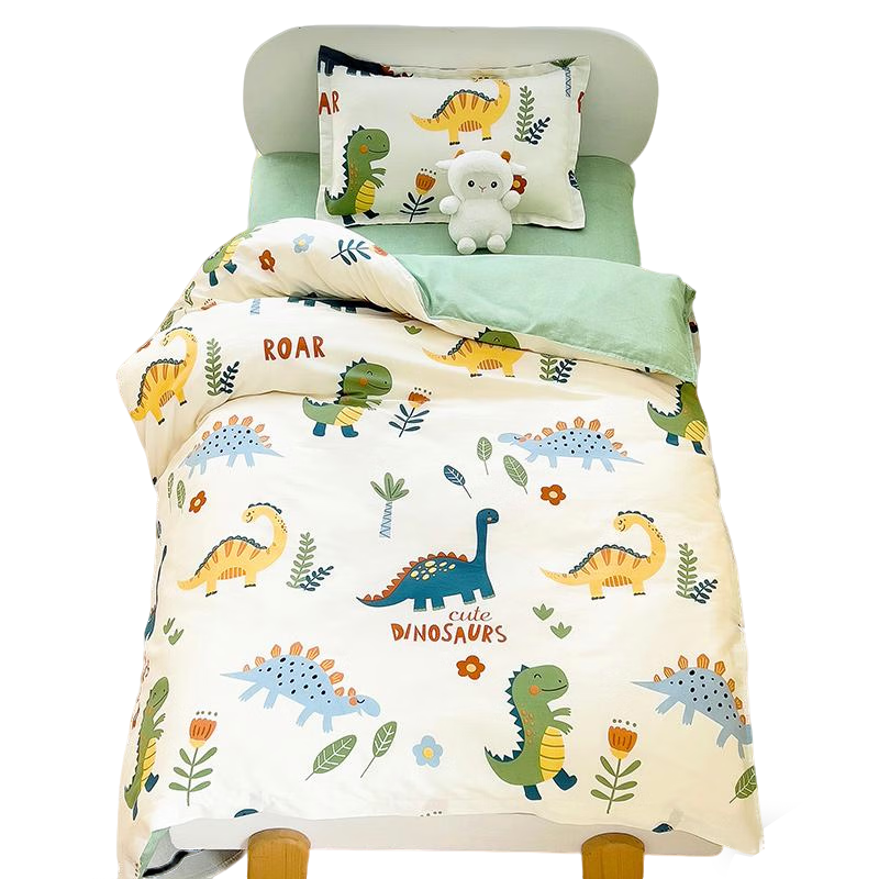 Mengshina Class A Pure Cotton Children's Duvet Cover, Single Piece, 100% Cotton, Kindergarten Quilt Cover, 150x200cm, Dinosaur Valley