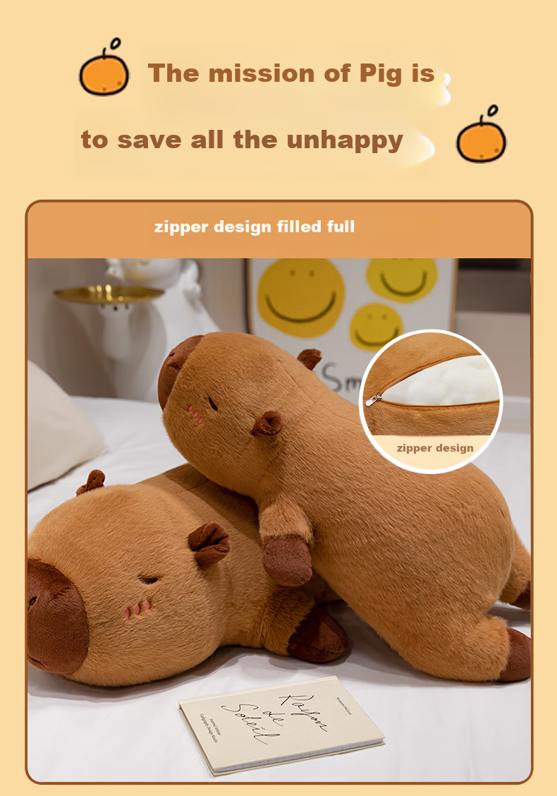 Beishangxing Capybara Plush Pillow Toy, Large Stuffed Animal Doll for Boys And Girls, Sleeping Long Pillow, Birthday Gift for Girls 6