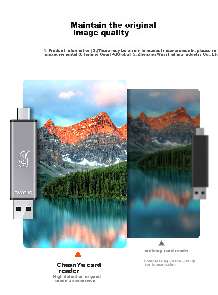 Chuanyu USB 3.2 Apple/Type-C Card Reader TF/SD Dual Card Compatible with Computer Tablet Phone DJI Drone Apple 17/16 Sports Camera 7