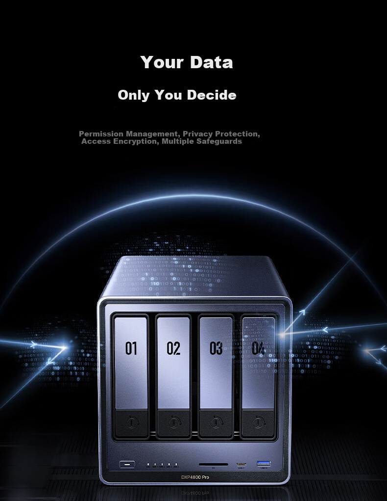 UGREEN Private Cloud DXP4800 Pro NAS Network Storage 16GB RAM 16TB 4-Bay Personal Cloud Drive AI Home Server 10GbE Port Compatible with iPhone 17 15