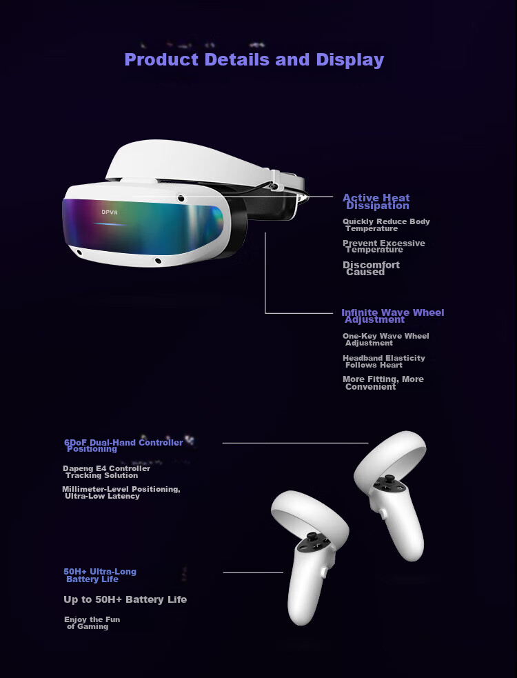 DPVR E4 Performance Edition, PCVR Headset, Smart Glasses, Compatible with Thousands of Steam Games, Alternative to Vision Pro, 3D Viewing, Play Black Myth: Wukong, Not A Standalone AR Device 23
