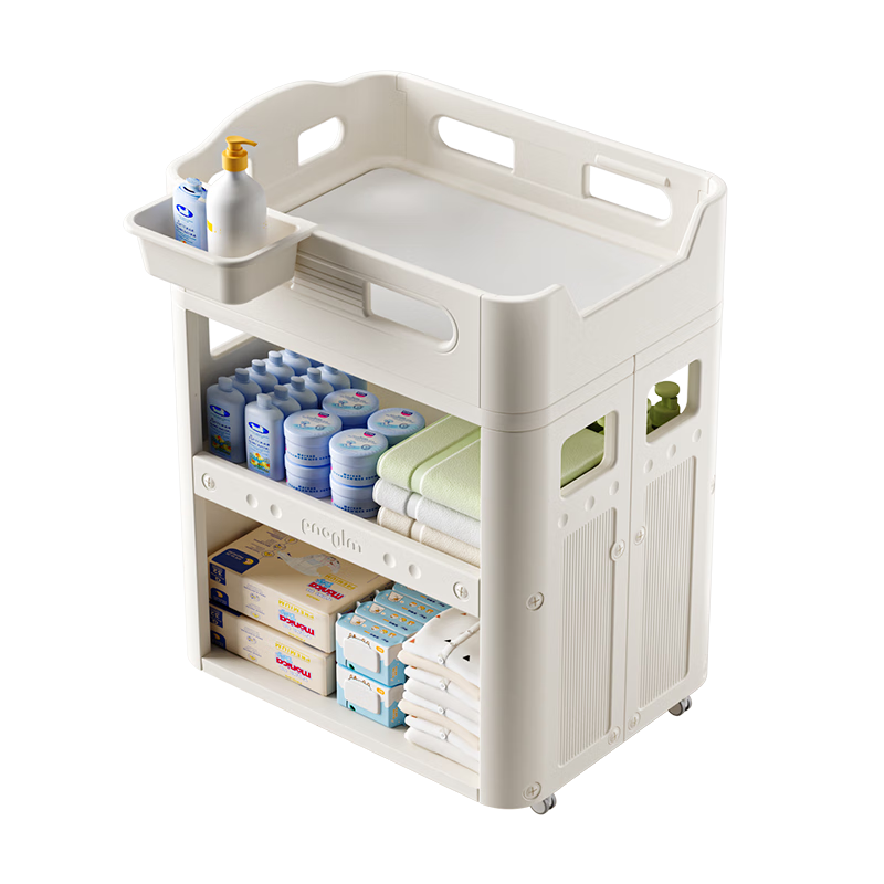 Manlong Multifunctional Diaper Changing Table Baby Care Station Baby Bathing and Nursing Home Storage Crib Touching Table