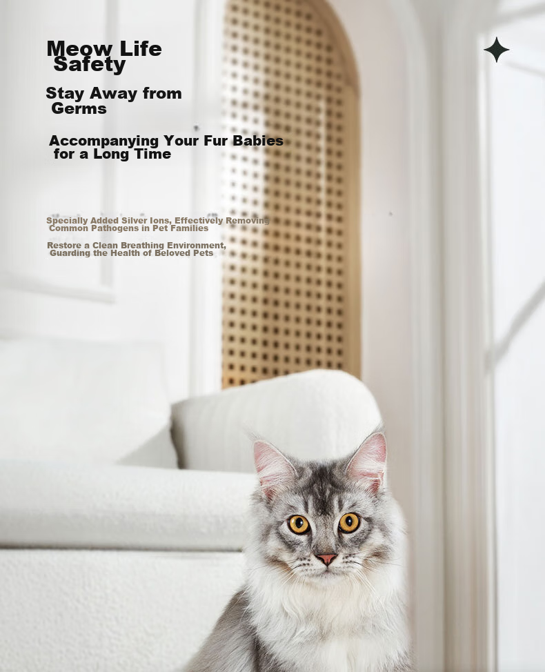 SOLEUSAIR Pet Air Purifier Filter RFC01-C for Cat And Dog Hair, Removes Allergens, Cat Hair Purifier, Disinfects And Eliminates Odors, Gift 12