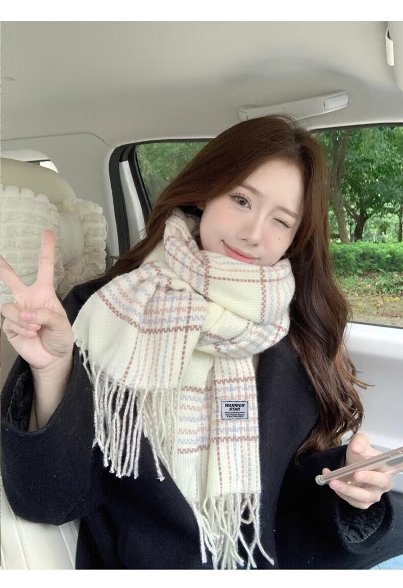 Warrior Women's Scarf Autumn Winter 2025 New Versatile Silk Scarf Student Warm Neck Warmer Birthday Gift Shawl Korean Style 4