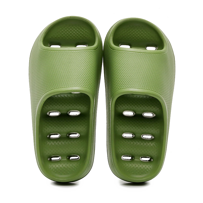 Ganmai Kids Waterproof Bathroom Slippers Summer Boys Girls Indoor Non-Slip Shower Sandals Green Size 230