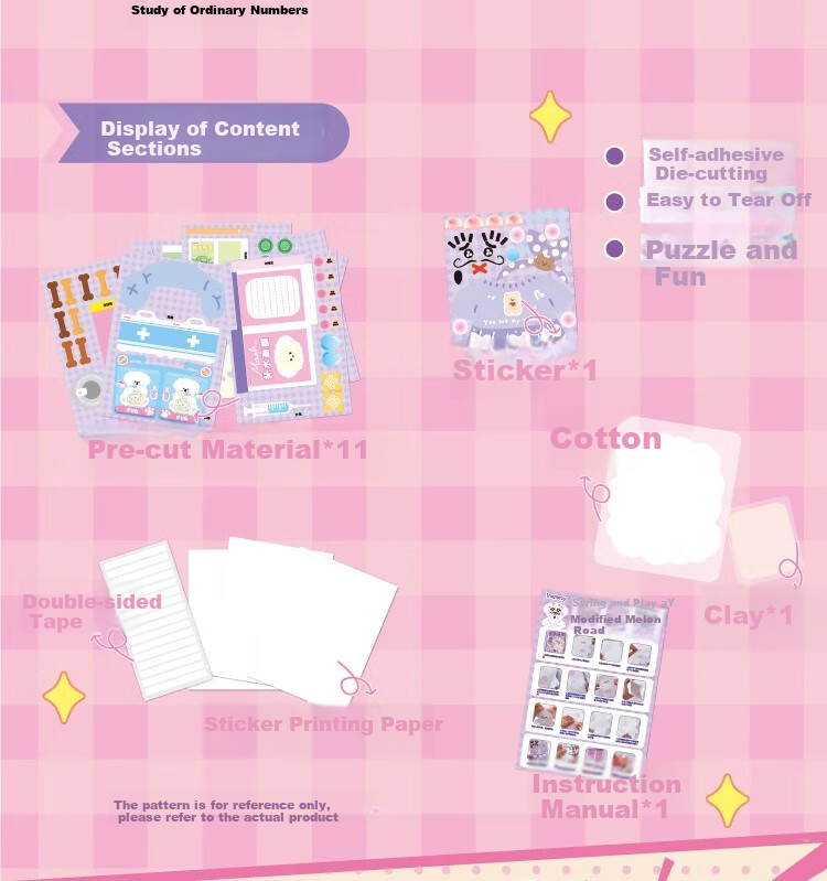 Xixia Children's Cinnamoroll Planner, Deluxe Flower Gift Set, Sanrio Notebook with Tape And Stickers, Birthday Gift for Girls 5