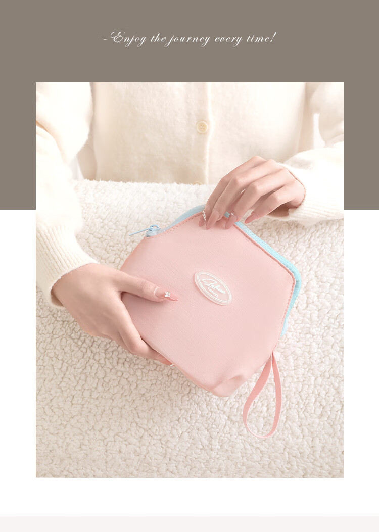 LOHO Travel Makeup Bag Portable Toiletry Skincare Storage Pouch for Women High-End Travel Business Trip Stylish Carry-On 13