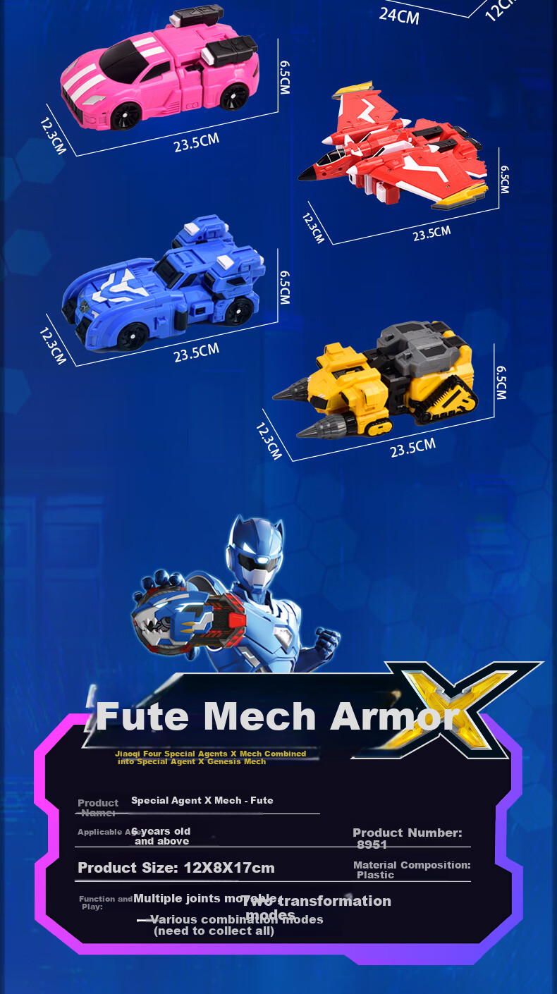 MinitegongduiX, Five-Year Anniversary Edition of Mecha Battle, Transforming Toy Robot, Gift for Young Boys 8