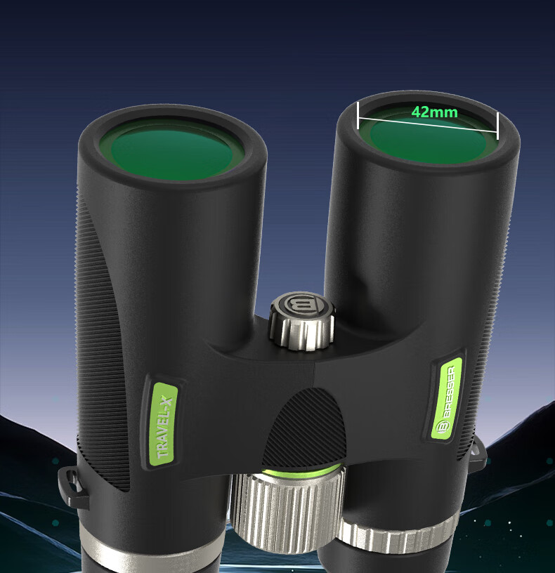 Bresser German Boshide New Voyager 10x42 High Definition High Power Low Light Night Vision Concert Portable Travel Smartphone Compatible Binoculars 16