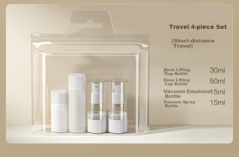 Miaoqian Vacuum Travel Bottles, Airline-Friendly Portable Set, Cosmetics Lotion Powder Foundation Liquid Bottle 6-Piece Set 6