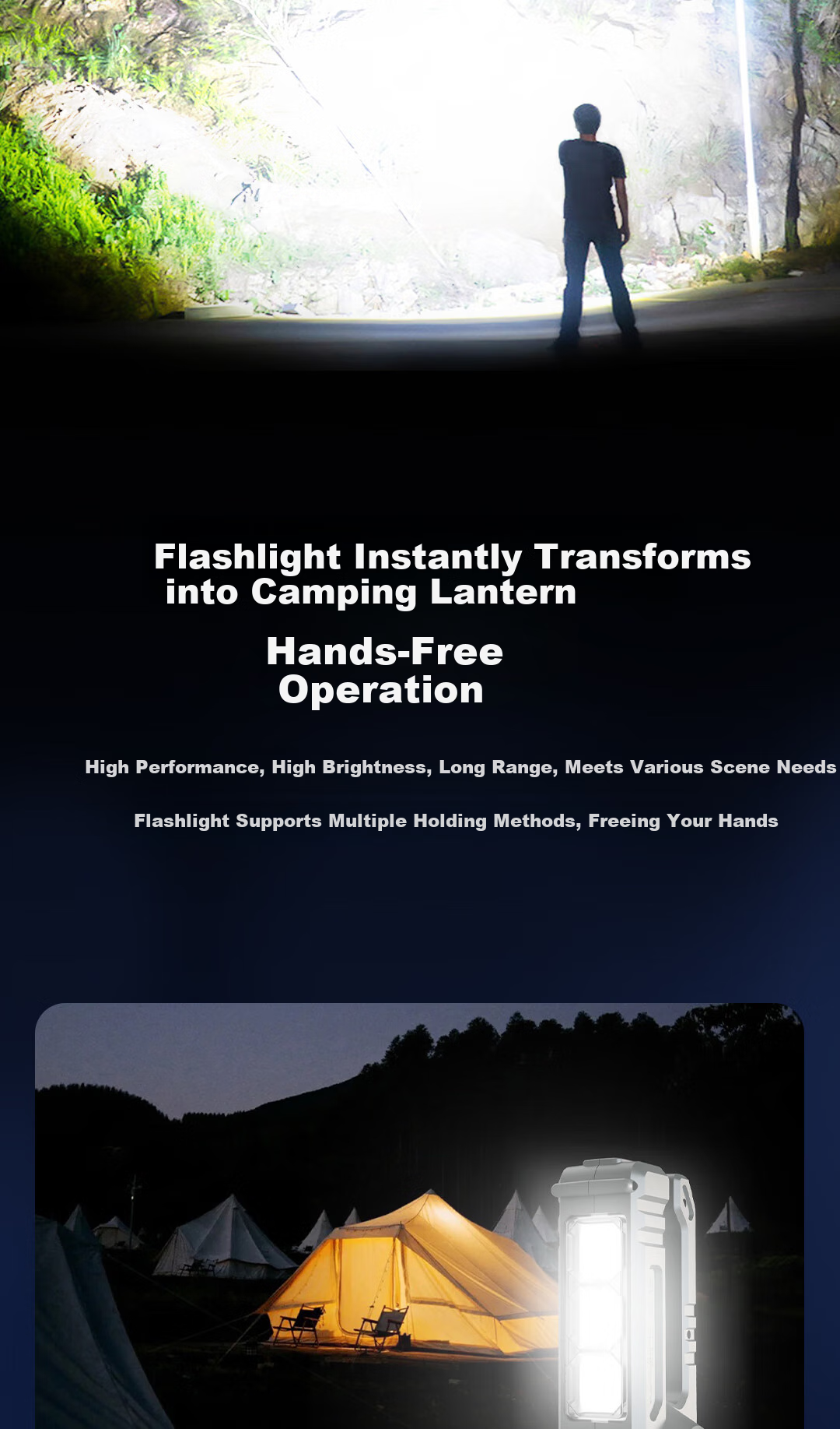 Deli Flashlight, Typhoon Emergency Light, High Brightness, Long Battery Life, Ultra-Bright, Long-Range, Handheld Searchlight, Emergency Patrol Mining Lamp 4