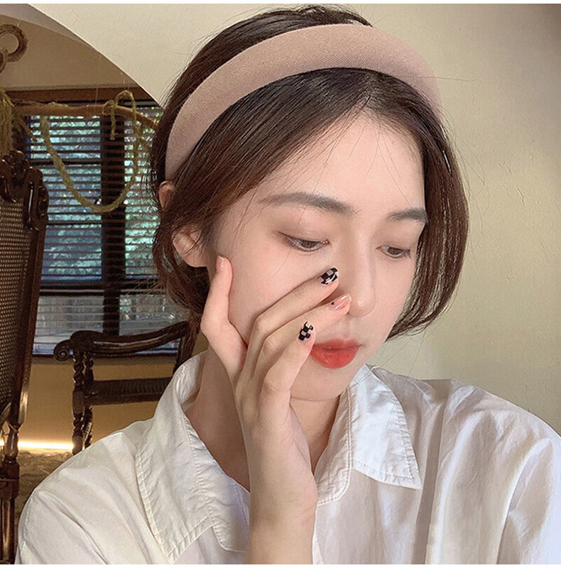 Yefeili Face Washing Headband High Crown Sponge Hair Press Hair Ring Broken Hair Clip Autumn Winter Simple Hair Accessories Headband Unisex Hair Tie Hair Ornament 7