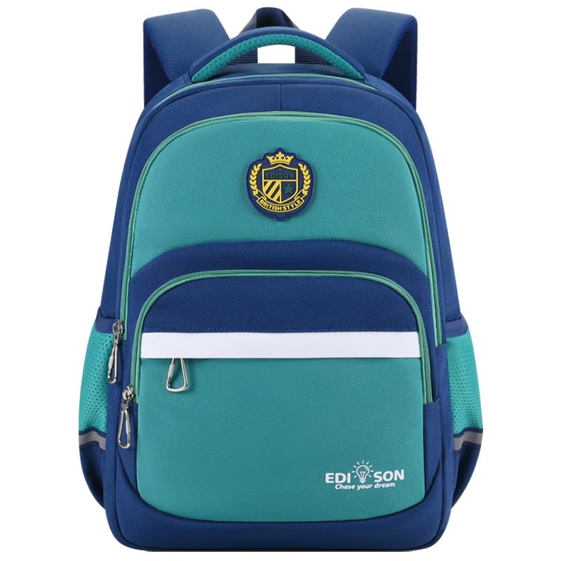 Edison Inventor Primary School Backpack Boys Spine Protection Lightweight Grade 1-3-6 Large Capacity Middle School Student Double Shoulder Bag L56-1