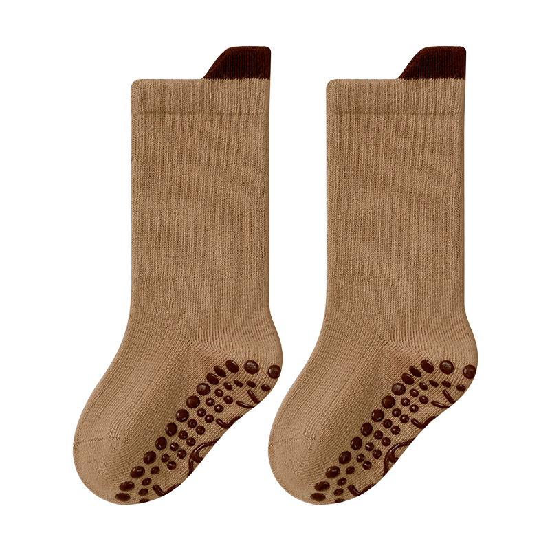 Growth Baby Floor Socks Spring Autumn Pure Cotton A-Class Infant Indoor Non-Slip Cooling Anti-Bacterial Mid-Calf Seamless Toddler Socks