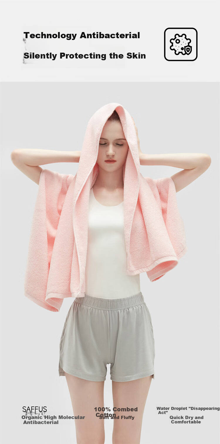 A-Life Xinjiang Long-Staple Cotton Bath Towel for Adults, Class A Pure Cotton Absorbent Bath Towel, Quick-Drying Bath Towel for Men And Women, Gray 4