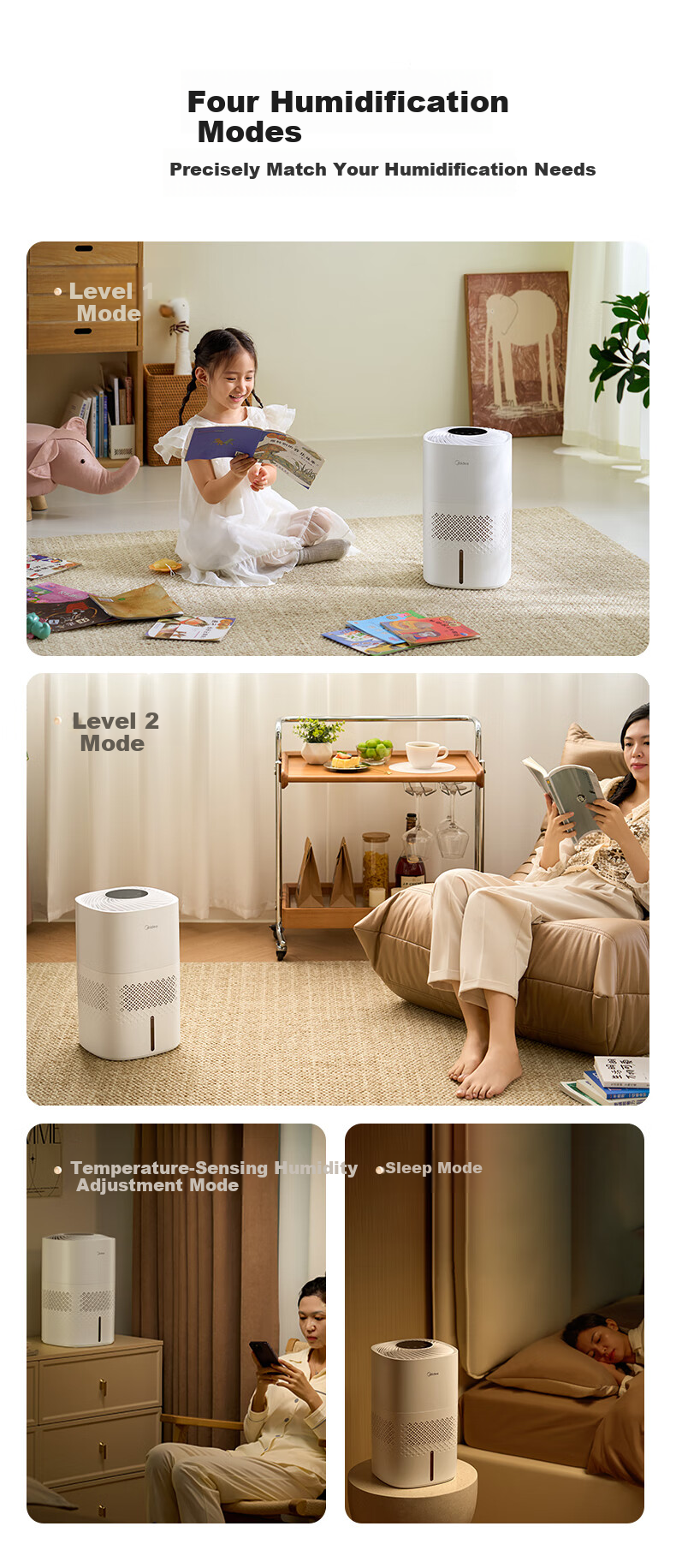 Midea [Cool Steam Silent] Air Mist Humidifier for Home, Bedroom, Pregnant Women, Infants And Toddlers, Quiet Antibacterial Desktop Small Portable Office Essential Birthday Gift SZ-3J40 10