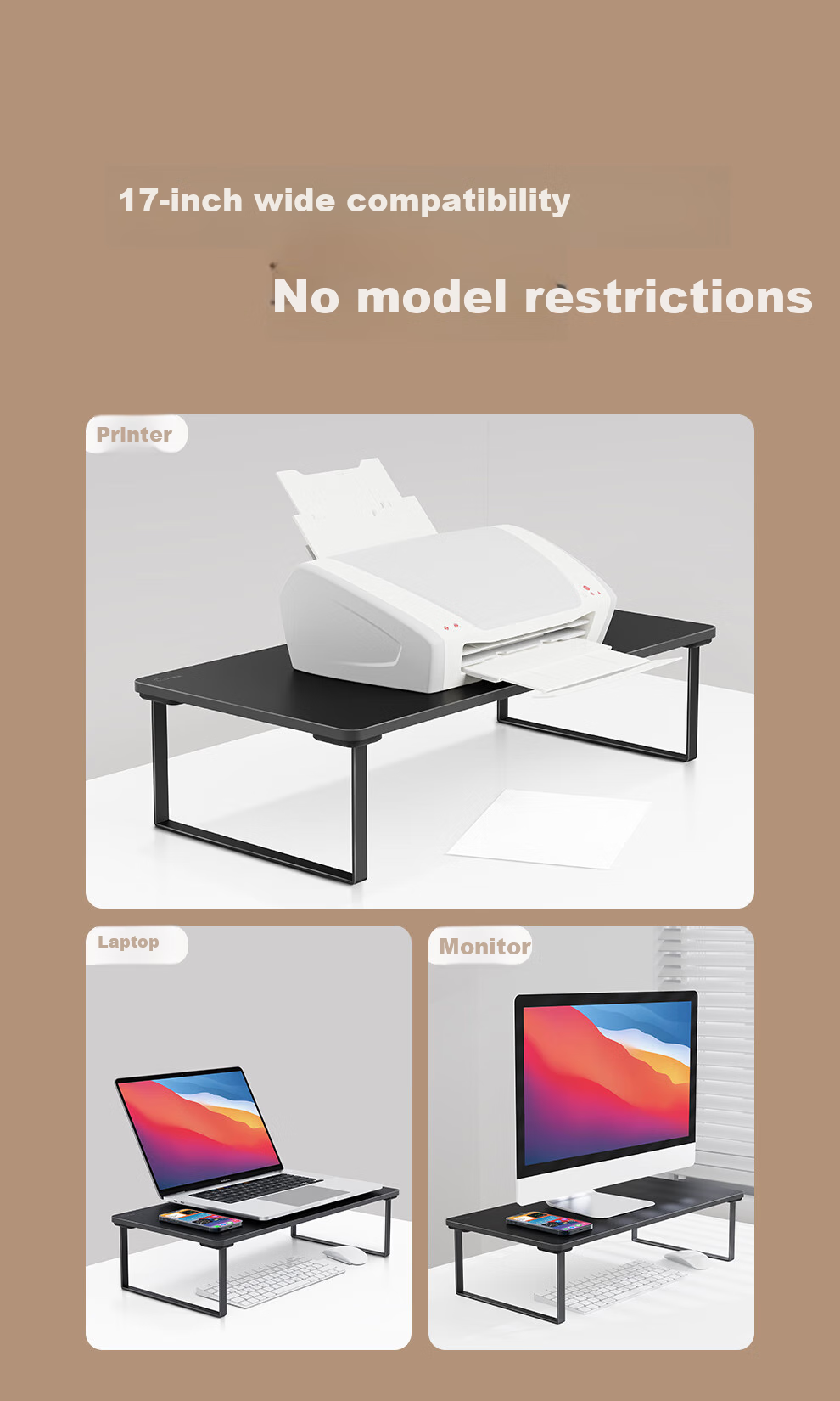 Saijing D1 Computer Desk, Office Desk, Height Adjustable Desk, Laptop Riser, Adjustable Standing Desk, Small Mouse Pad Holder 7