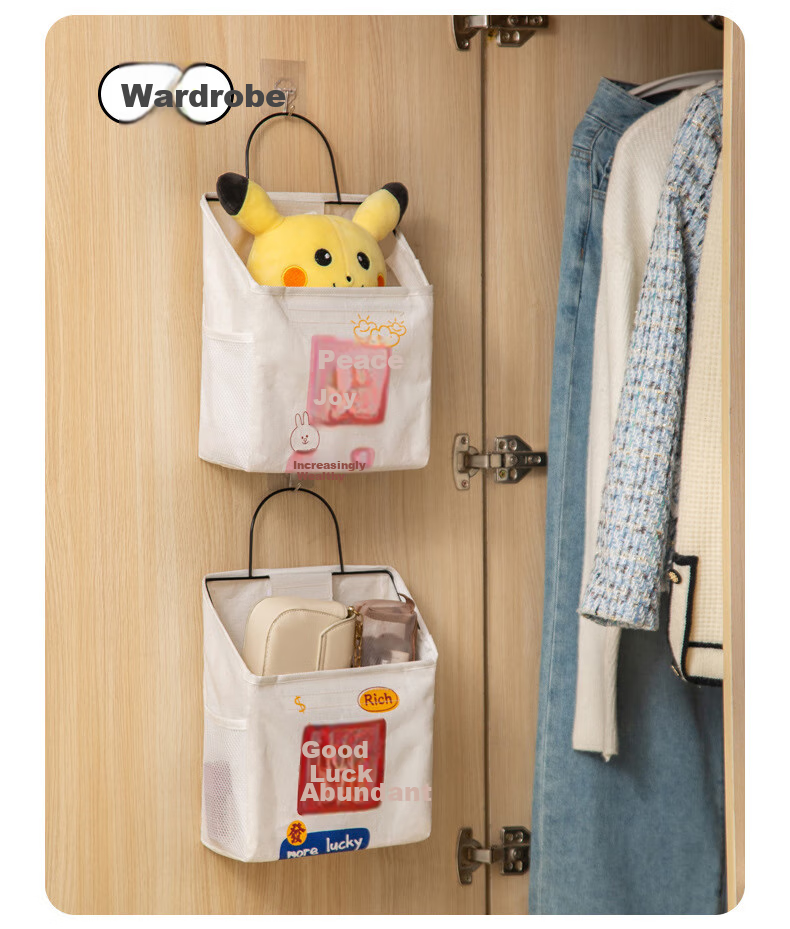 Fanyejia Dorm Bedside Storage Hanging Bag, Bedside Organizer Rack, Bunk Bed Helper for Students, Bedside Clutter Organizer Basket 9