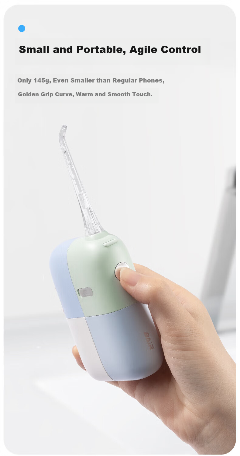 BAIR Portable Water Flosser, Orthodontic Professional Electric Dental Irrigator, Water Flosser Gift Box Set V6 Summer Rose 5