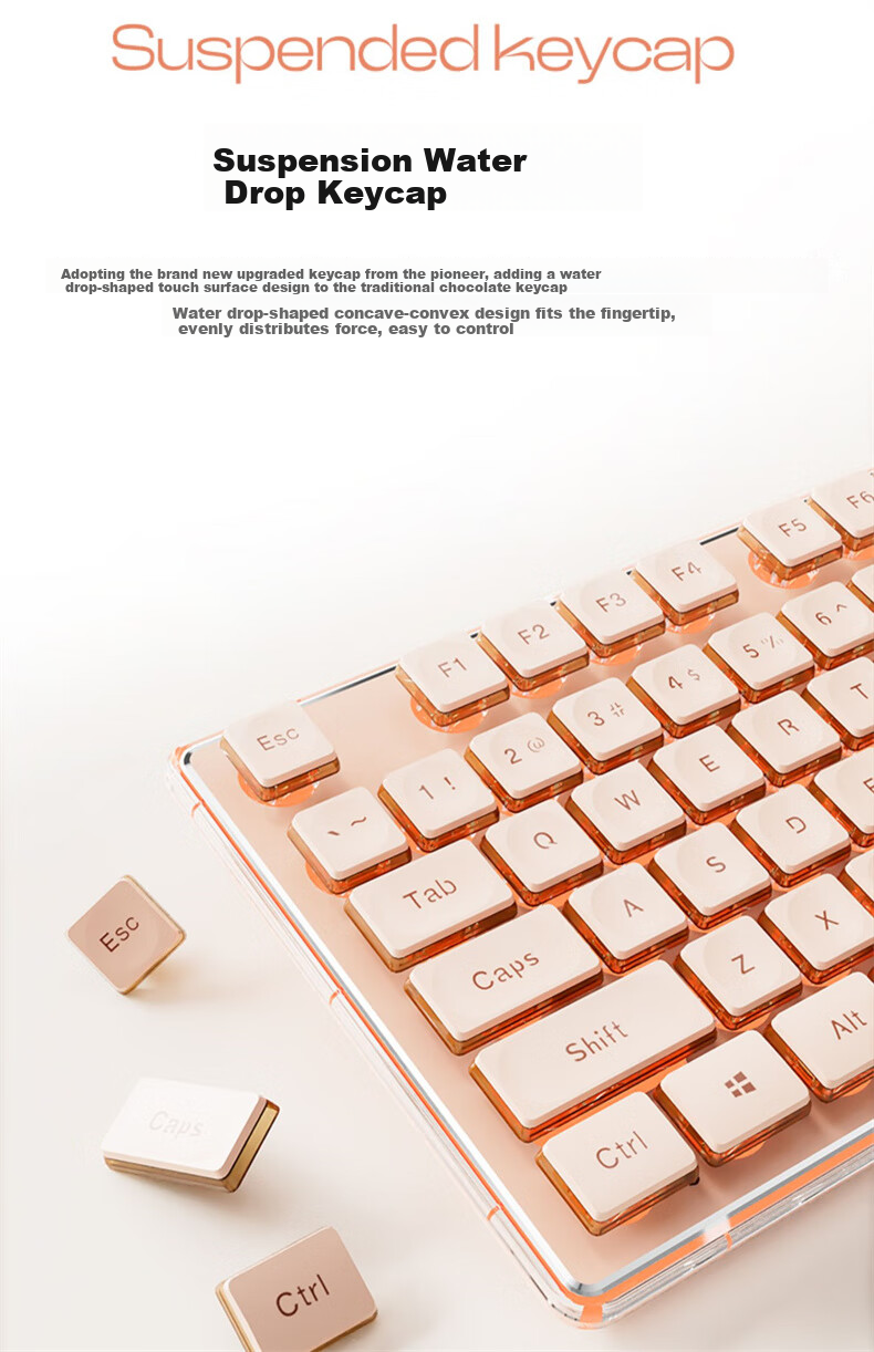 EWEADN V3104 Wireless Keyboard And Mouse Set, Bluetooth Dual-Mode Silent Mechanical Feel High Aesthetic Value Slim Office Membrane Keyboard for Computer Laptop IPad Universal, Milk White Color 7