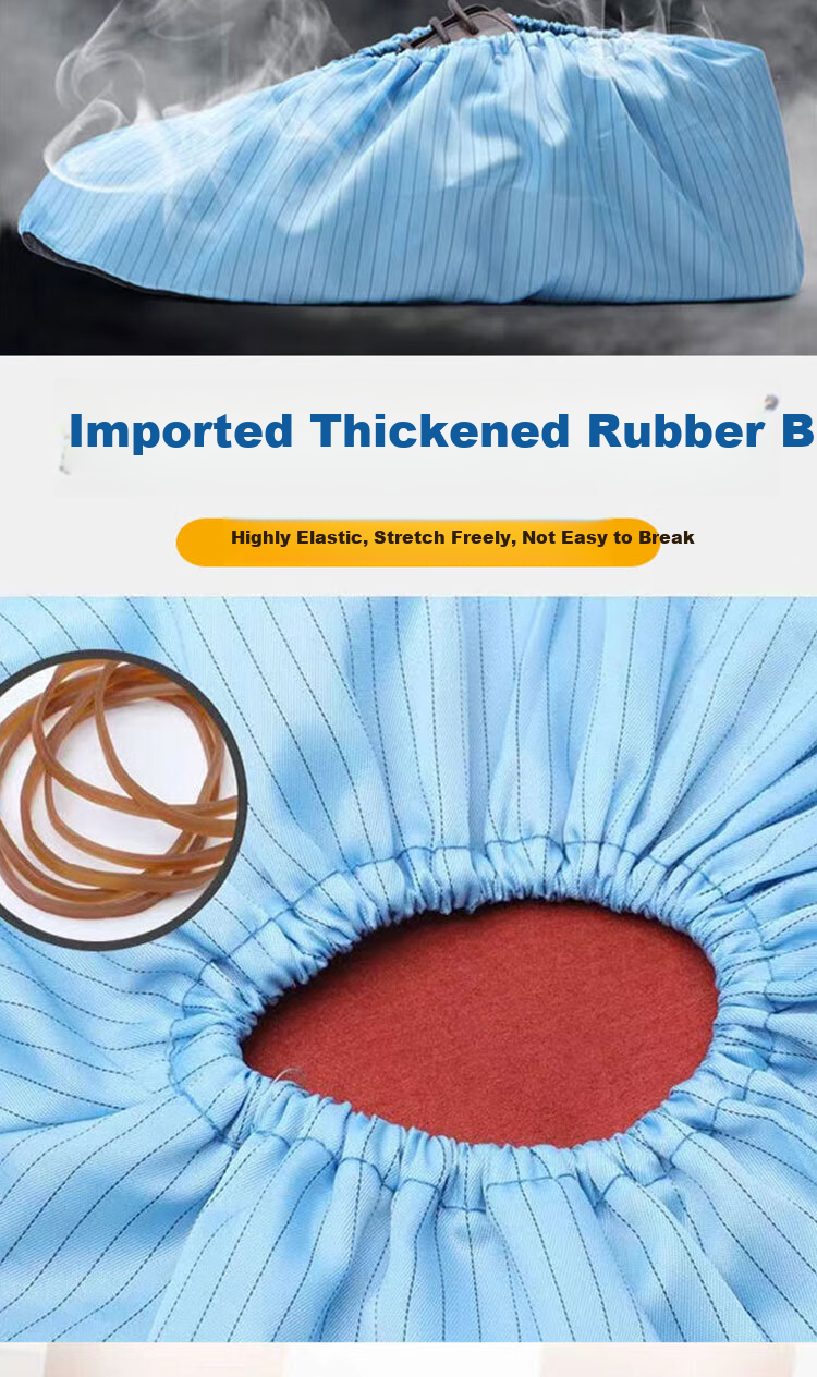 Yanmeier Anti-Static Shoe Covers, Thickened Non-Slip Soles, Breathable Dust-Proof Covers for Students' Computer Rooms, Laboratories, And Cleanrooms 5