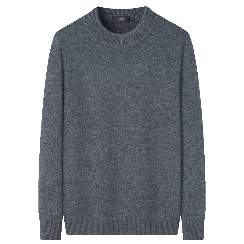 Shanshan Heavyweight 510G Anti-Pilling 100% Pure Wool Men's Skin-Friendly Warm Knit Sweater Base Layer