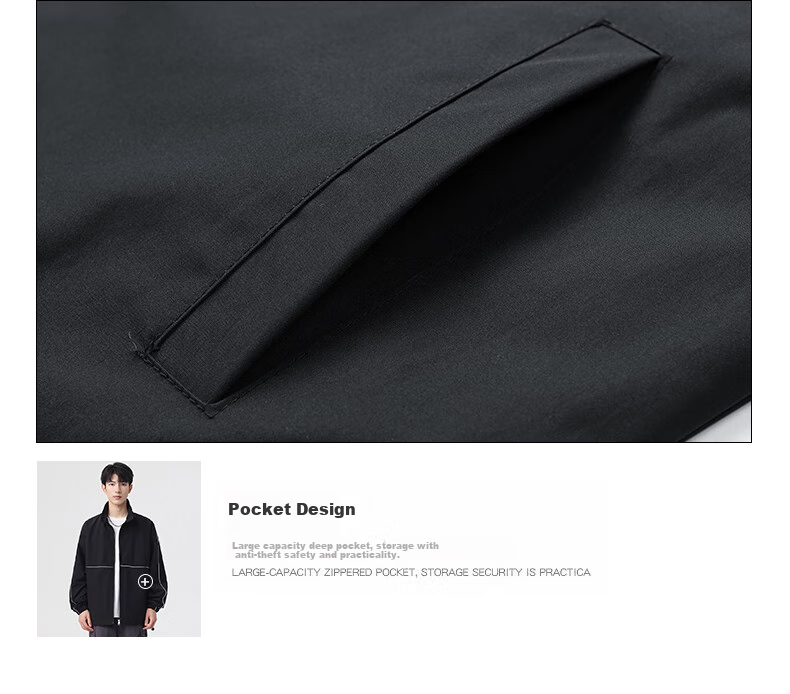 Huili Men's Jacket, Autumn Casual Reflective Striped Jacket, Trendy Versatile Windproof Coat, Men's Outerwear, Silver Gray, XL 20