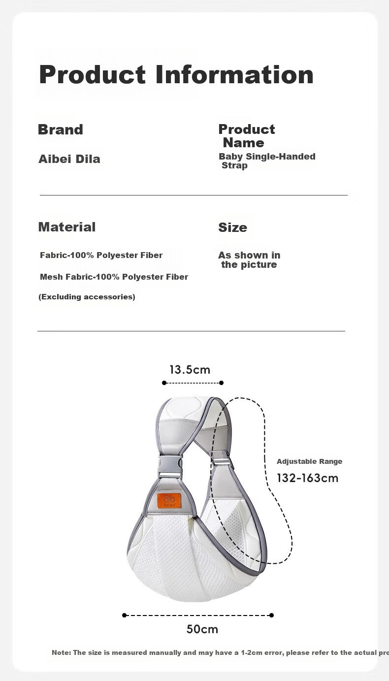 AIBEDILA Baby Carrier, Newborn Front-Carrier, Infant Outdoor Horizontal Carry Waist Stool, Baby Wrap, Child-Carrying Essential 11
