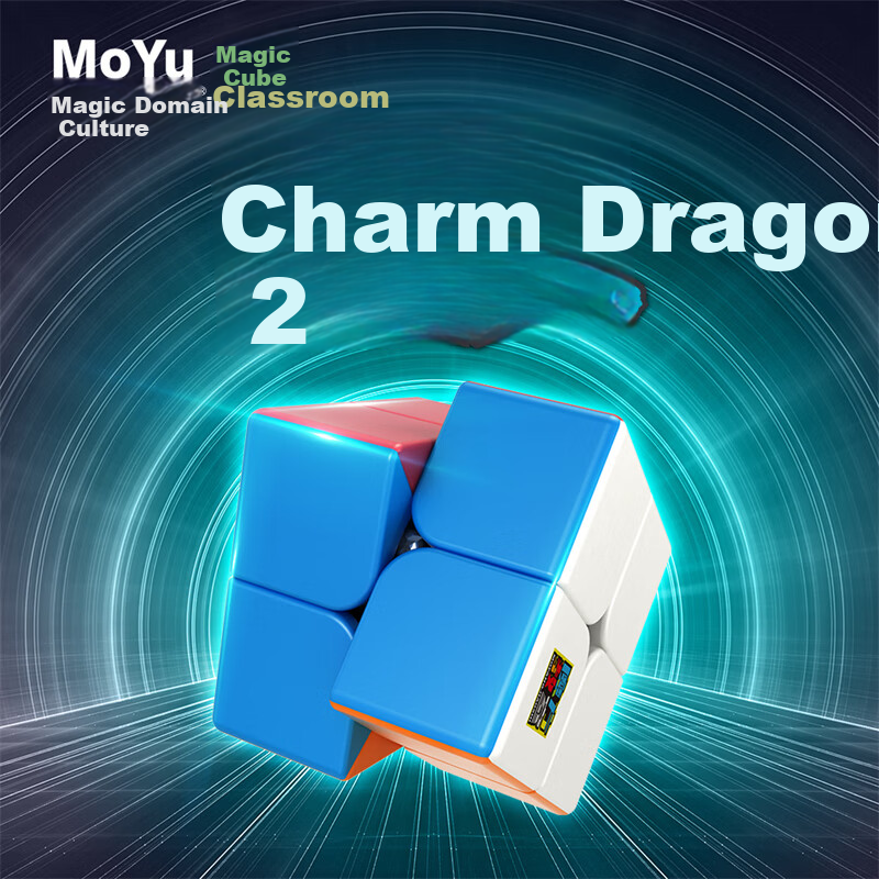 Moyuwenhua Second-Order Magic Cube, Smooth Competition-Grade Solid Color 2x2 Speed Cube for Beginners, Boys And Girls Early Educatio