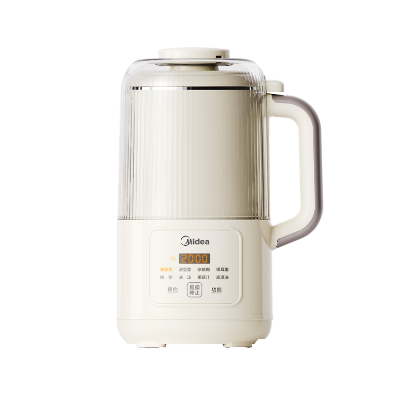 Midea Soy Milk Maker And Blender, 1.2L Large Capacity for 4-5 People, Quiet Operation with Noise Reduction, Fully Automatic All-In No Cooking Or Washing Required, New Model with No Filter And Anti-Stick Bottom, Juicer And Food Processor YC23