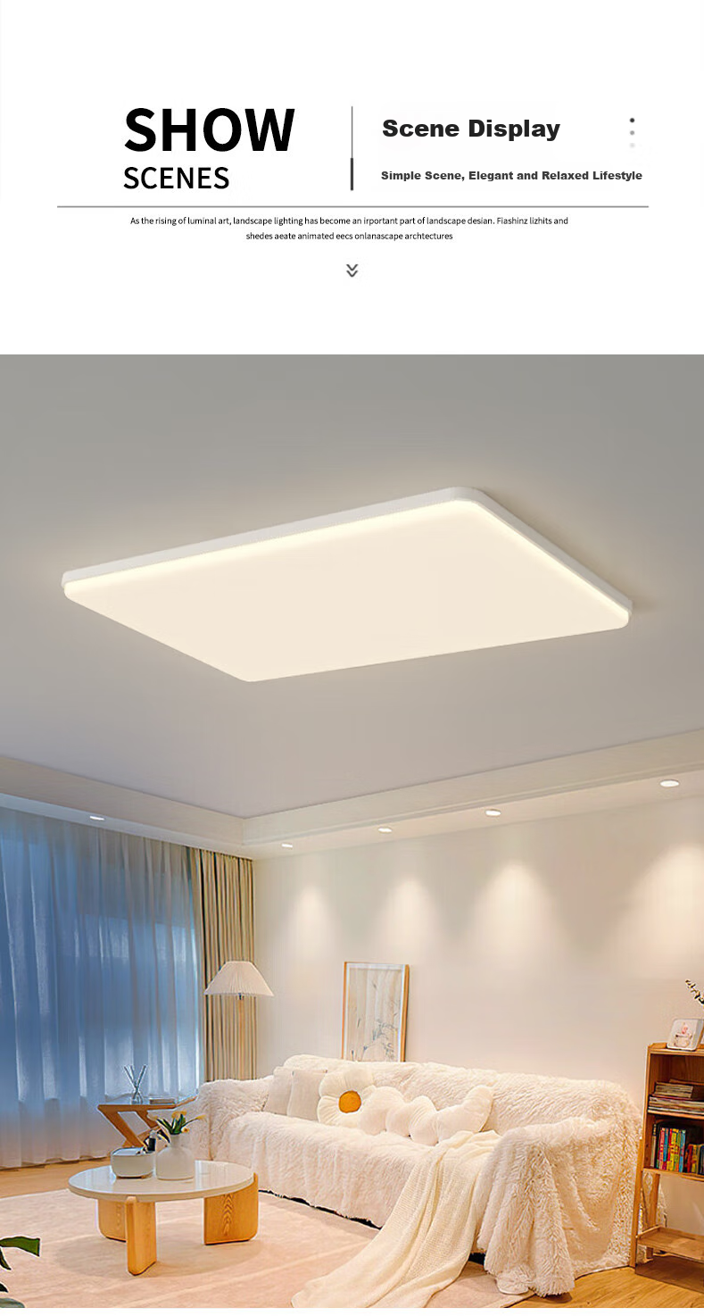 Dengling Ceiling Light, Full Spectrum Bedroom LED, Modern And Simple High Color Rendering Round Lamp for Master And Secondary Bedrooms, Lighting Fixture 6