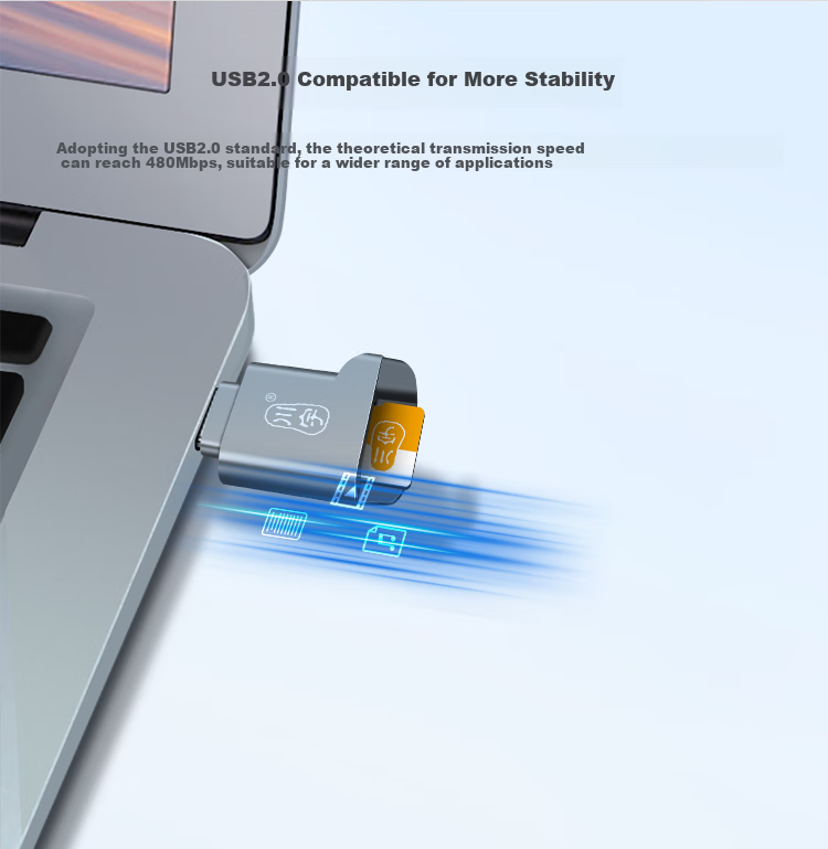 Chuanyu USB-C High-Speed TF Card Reader Type-C, DSLR Camera Storage Card, Dash Cam, Drone Computer, Apple 15 Phone Memory Card Mini Reader 5