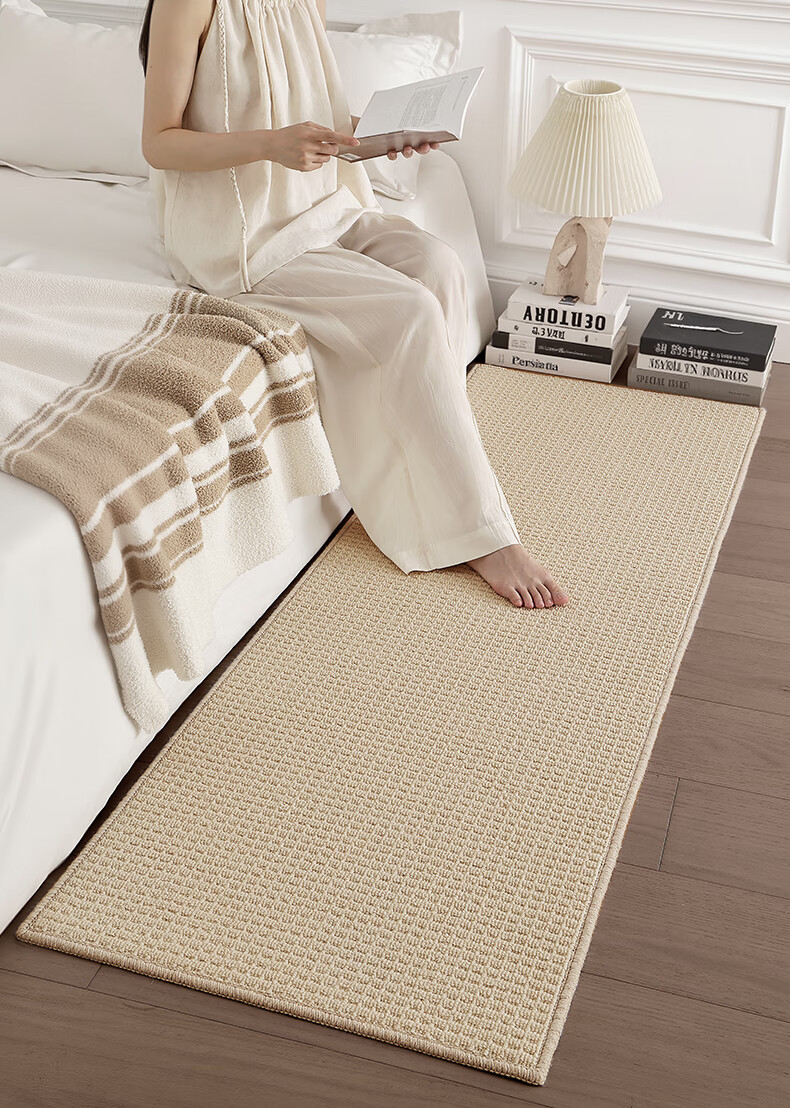 Dajiang Bedroom Bedside Rug, Wool Luxury High-End Feel, End-Of Carpet, Long Strip Front Carpet, 60x160cm 5