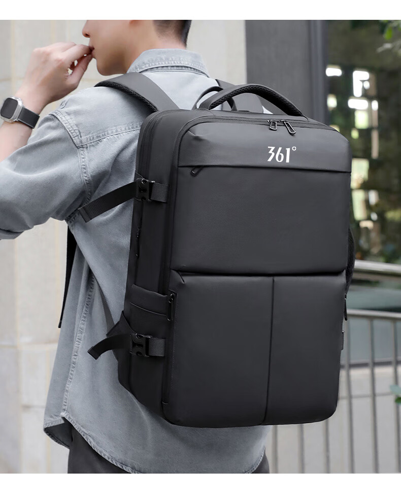 361° Backpack Men's Business Large Capacity Dual Shoulder Bag Independent Laptop Compartment Commuter Travel Casual Bag 30