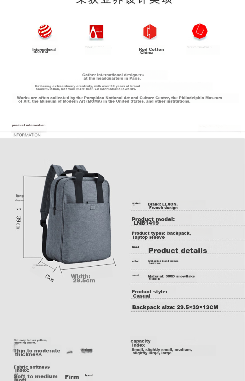 LEXON Casual Backpack for Women And Men, 14-Inch Laptop Bag, Travel Backpack for Couples And College Students 2