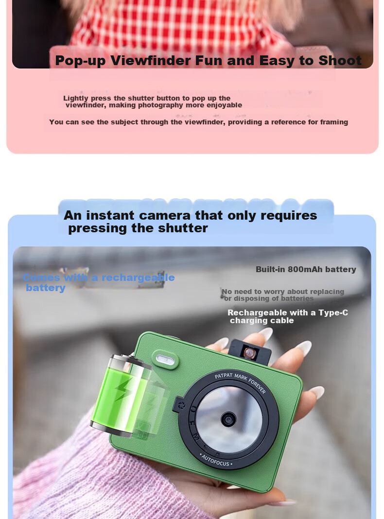 HPRT Z5 Instant Camera, Yellow, Photo Printing Instant Camera, High-Definition Hot-Smooth Coating, Birthday Gift, Student Children's Gift, Women's Travel Photography Printer 11