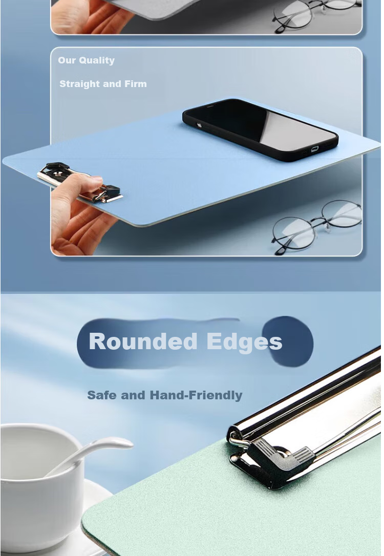 Luxueji A4 Clipboard Business Writing Board School Folder Student Writing Pad Document Storage Bag Metal Clip Financial Office Supplies Wholesale 4