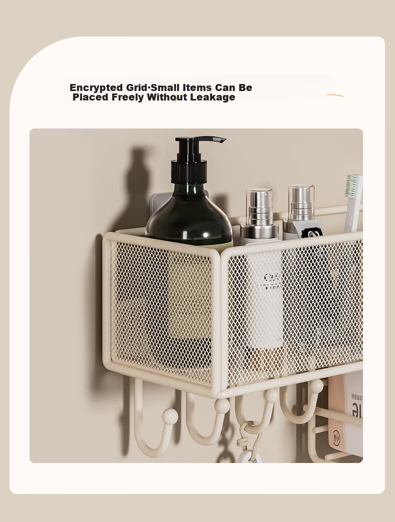 Baicaoyuan Toilet Storage Rack, Water Tank Organizer, Wrought Iron Bathroom Wall-Mounted Shelf, No Drilling Required, Bathroom Toilet Storage Rack 13