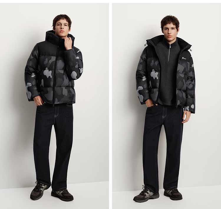 Semir New Year Qiji Red | Easy Down Series down Jacket for Men, Winter 2025 Triple-Protection Coat, Couple's Hooded Red Outerwear 5