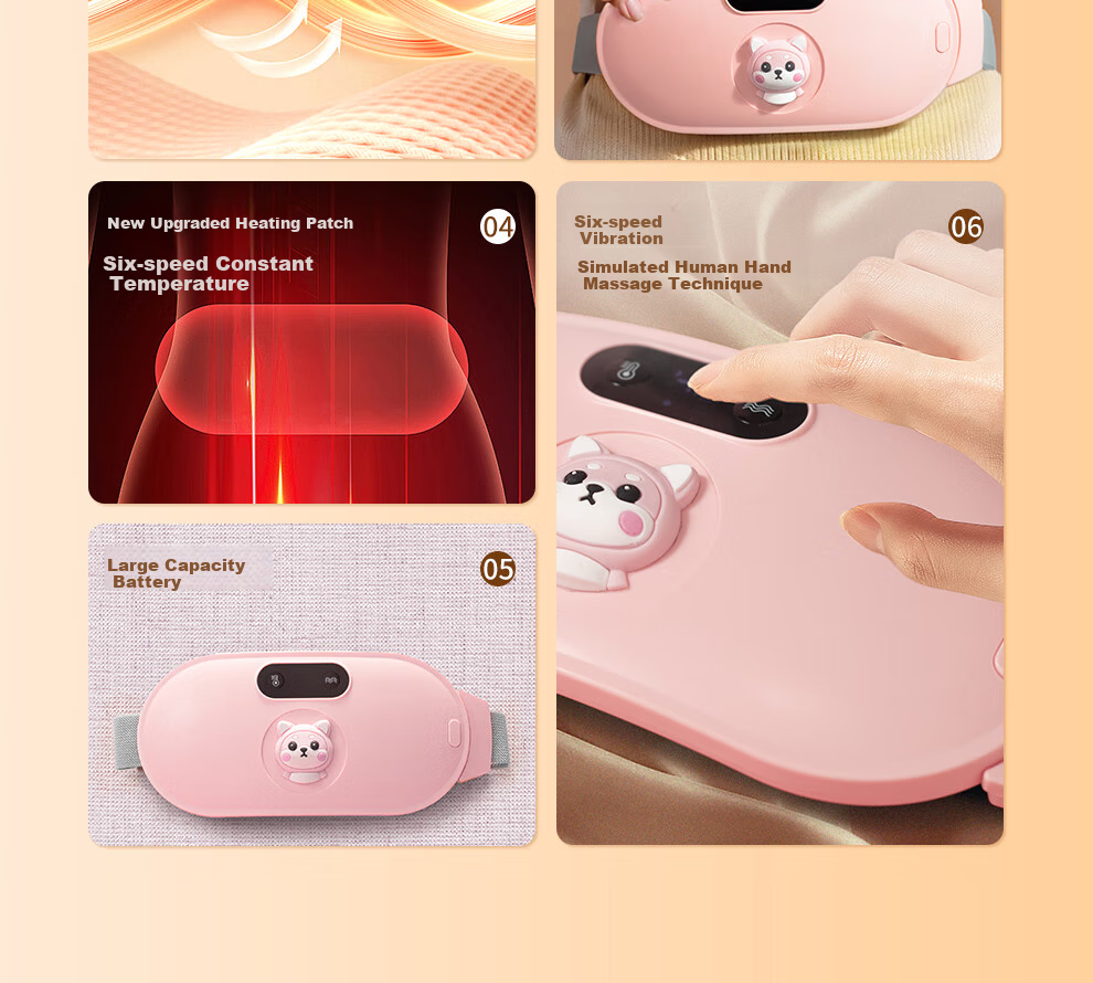 Xinke Heating Belt for Women, Menstrual Pain Relief, Period Pain Relief, Hot Compress Massage Gift, Abdominal Massager 2