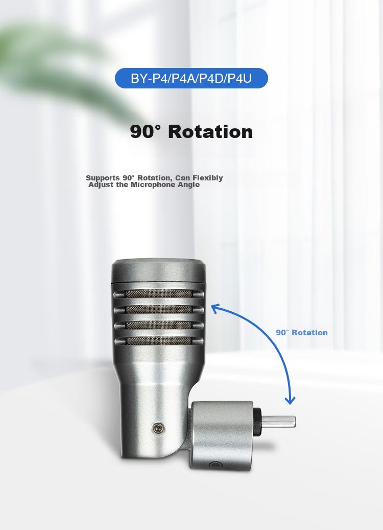 BOYA P4 Microphone, 3.5mm Plug-In Mini Microphone for Mobile Phones, Karaoke, Live Streaming, Vlog, Short Video Recording, Teaching, Voiceover, And Audio Pickup, Compact Microphone 4