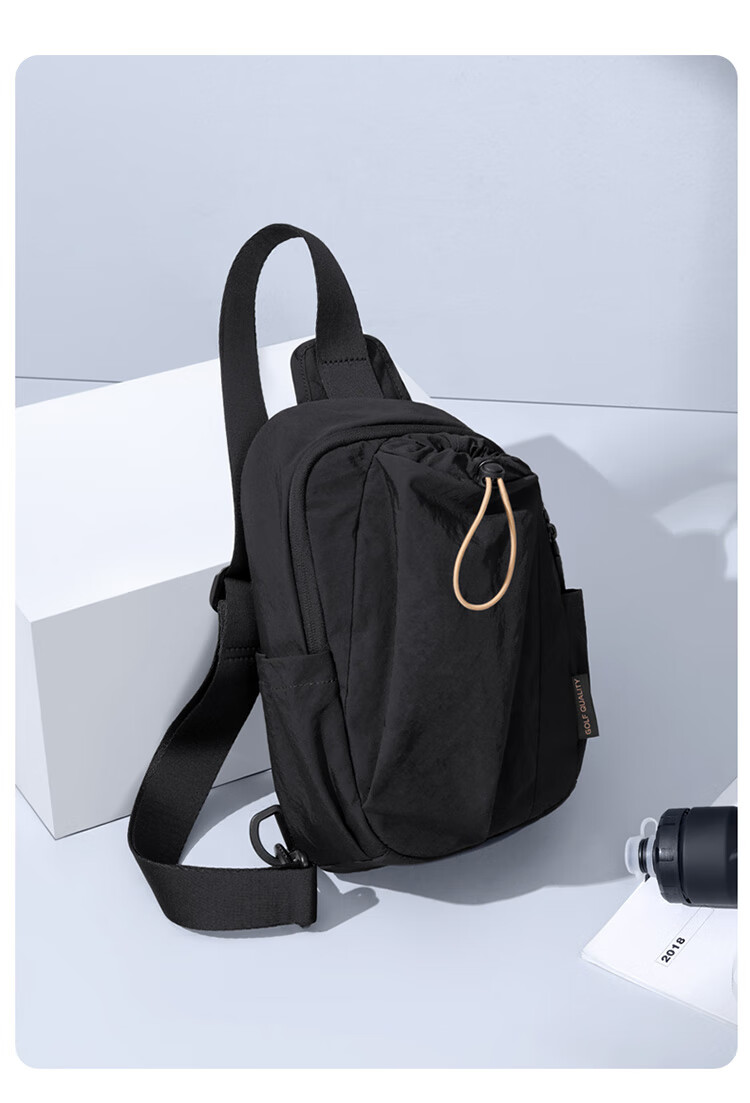 GOLF Men's Chest Bag Crossbody Shoulder Bag Unisex Phone iPad Bag Water Bottle Holder Water-Resistant Sports Cycling Small Backpack 26