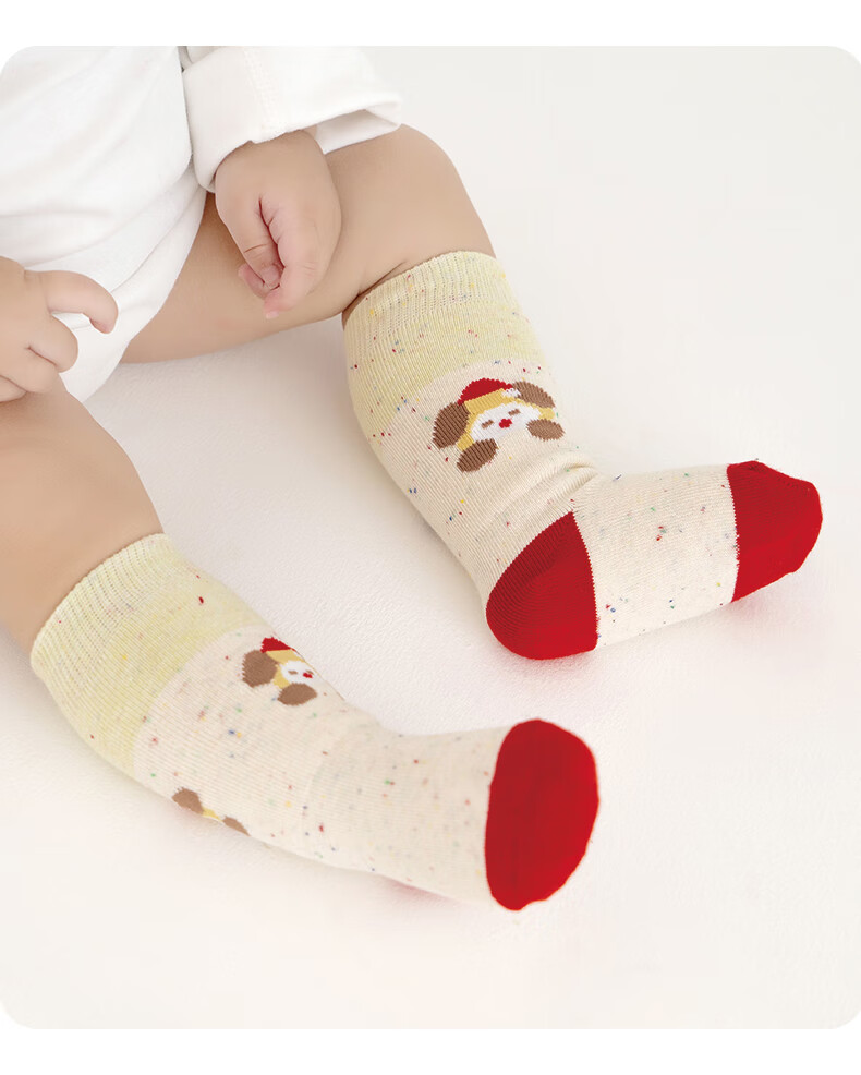 Growth Baby Socks Pure Cotton Seamless Spring Autumn Girls Long Tube Non-Restrictive A-Class Fall Children's Long Socks Infant Calf Socks 5