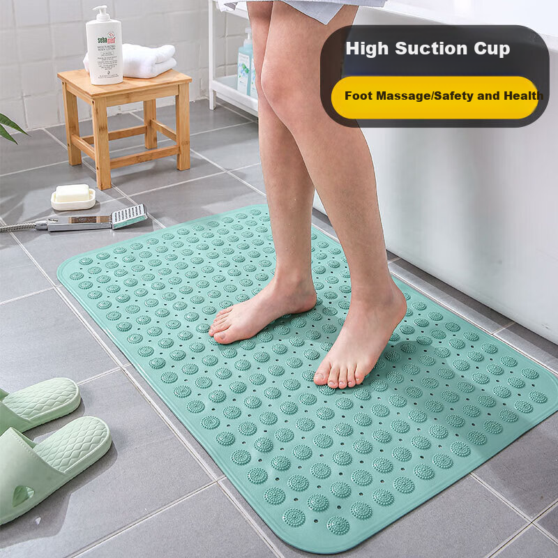 Yagao Bathroom Mat Non-Slip Mat Shower Room Anti-Slip Moisture-Proof Mat Toilet Kitchen Oil-Proof PVC Mat with Suction Cups